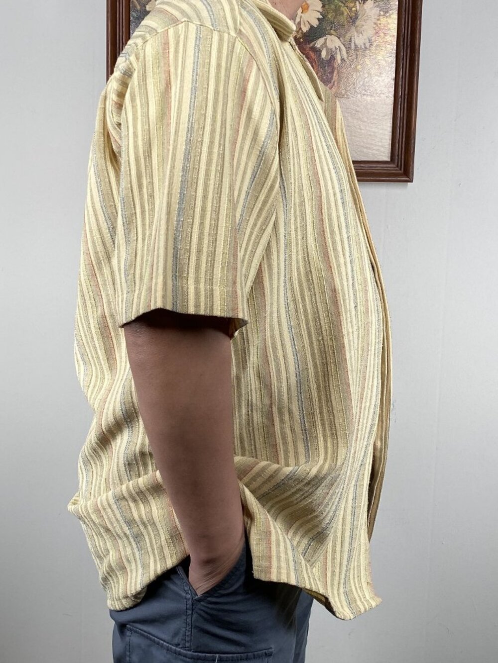 Vintage Club International Polo Shirt Top Men's Large Multicolor Stripes - Picture 2 of 10